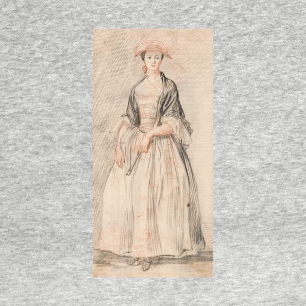 A Lady with a Fan by Paul Sandby by Classic Art Stall